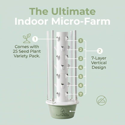 Aus Farm Co™ 7-Layer Hydroponic Garden Tower