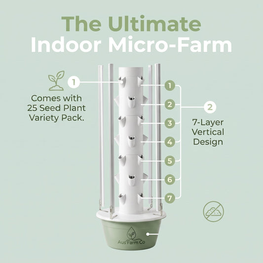 Aus Farm Co™ 7-Layer Hydroponic Garden Tower