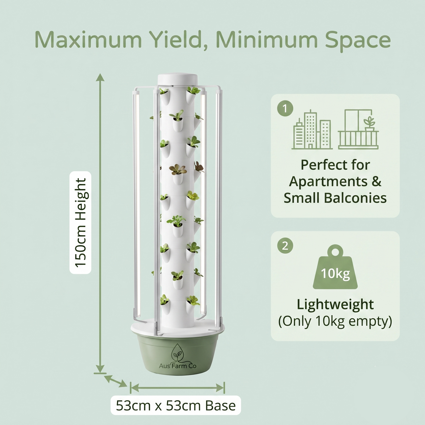 Aus Farm Co™ 7-Layer Hydroponic Garden Tower